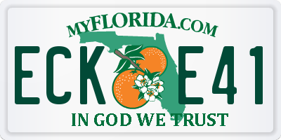 FL license plate ECKE41