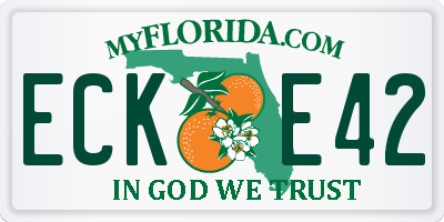 FL license plate ECKE42