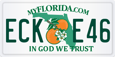 FL license plate ECKE46
