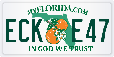 FL license plate ECKE47