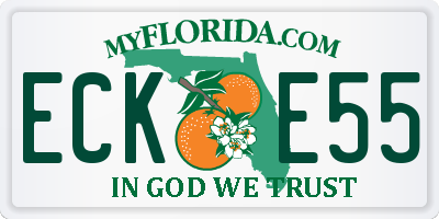 FL license plate ECKE55