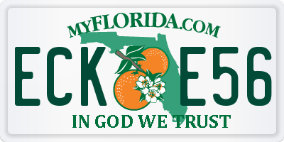 FL license plate ECKE56