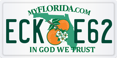 FL license plate ECKE62