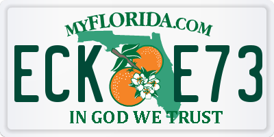 FL license plate ECKE73