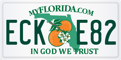 FL license plate ECKE82