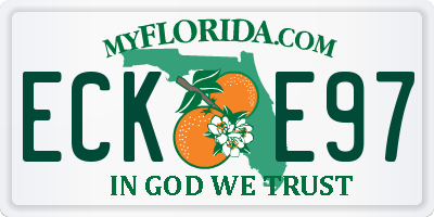 FL license plate ECKE97