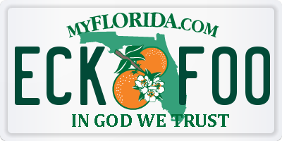 FL license plate ECKF00