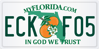 FL license plate ECKF05