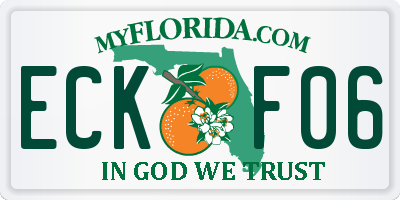 FL license plate ECKF06