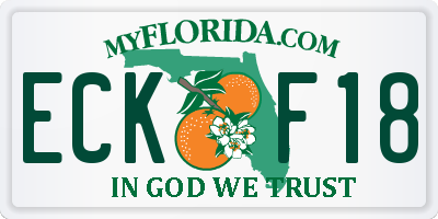 FL license plate ECKF18
