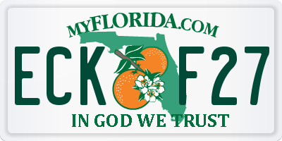 FL license plate ECKF27