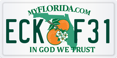 FL license plate ECKF31
