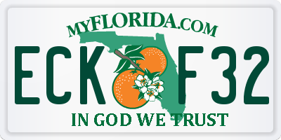 FL license plate ECKF32