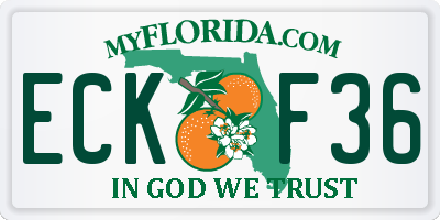 FL license plate ECKF36
