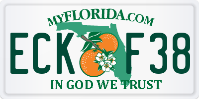 FL license plate ECKF38