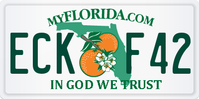 FL license plate ECKF42