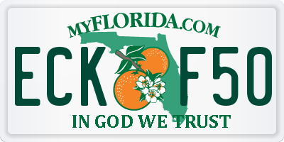 FL license plate ECKF50