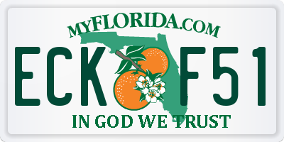 FL license plate ECKF51