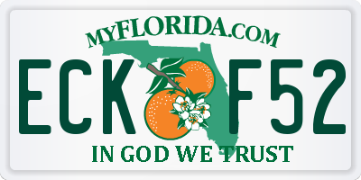 FL license plate ECKF52