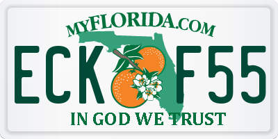 FL license plate ECKF55