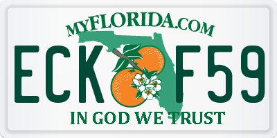 FL license plate ECKF59
