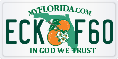 FL license plate ECKF60