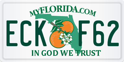 FL license plate ECKF62