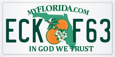 FL license plate ECKF63