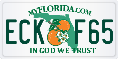 FL license plate ECKF65