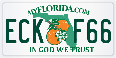 FL license plate ECKF66
