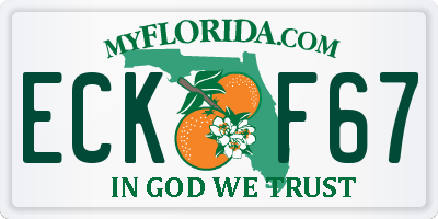 FL license plate ECKF67