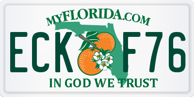 FL license plate ECKF76