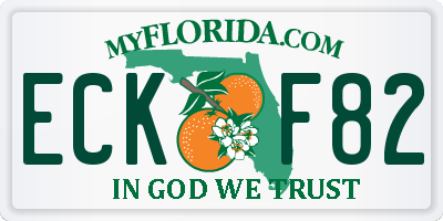 FL license plate ECKF82