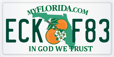 FL license plate ECKF83