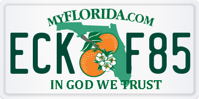 FL license plate ECKF85