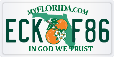 FL license plate ECKF86