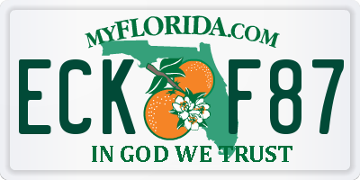 FL license plate ECKF87