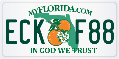 FL license plate ECKF88