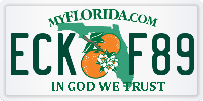 FL license plate ECKF89