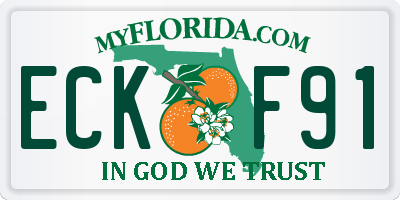 FL license plate ECKF91