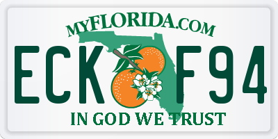 FL license plate ECKF94