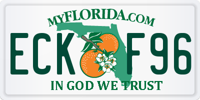 FL license plate ECKF96