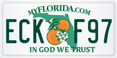 FL license plate ECKF97