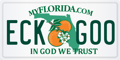 FL license plate ECKG00