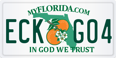 FL license plate ECKG04