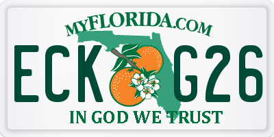 FL license plate ECKG26