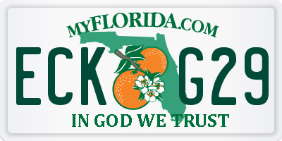 FL license plate ECKG29