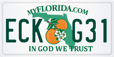FL license plate ECKG31