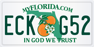 FL license plate ECKG52