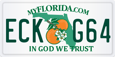 FL license plate ECKG64